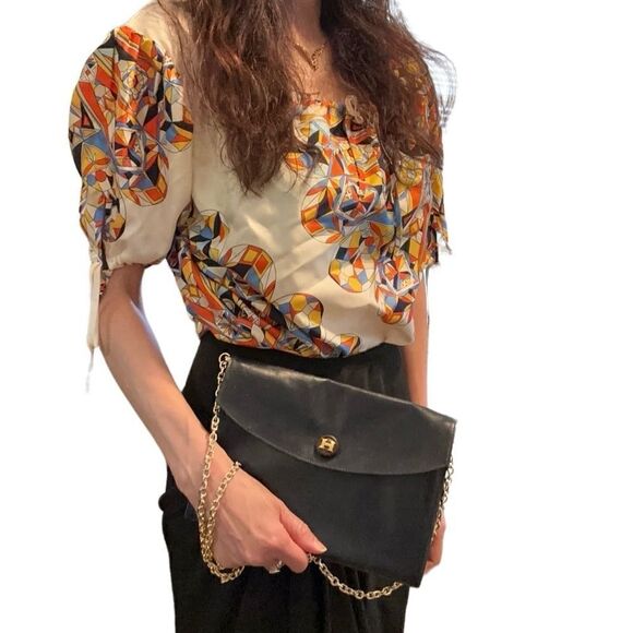 Hermes navy leather envelope clutch - Picture 14 of 14